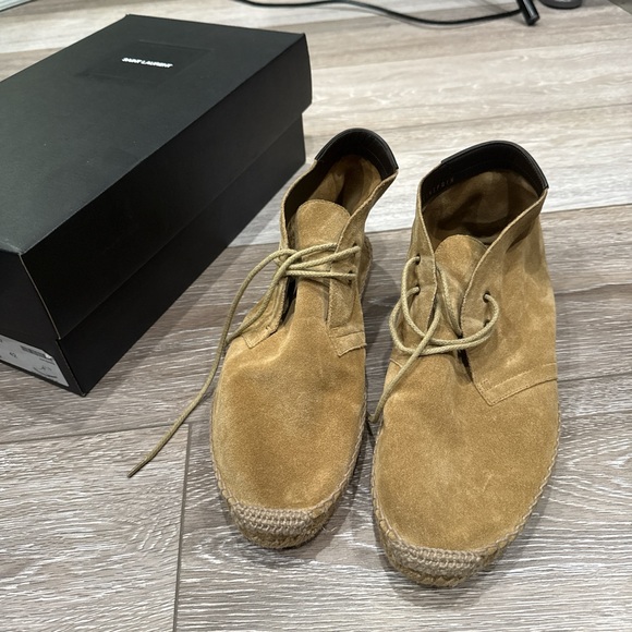 Saint Laurent Brown Suede Chukka Boots - Picture 1 of 5